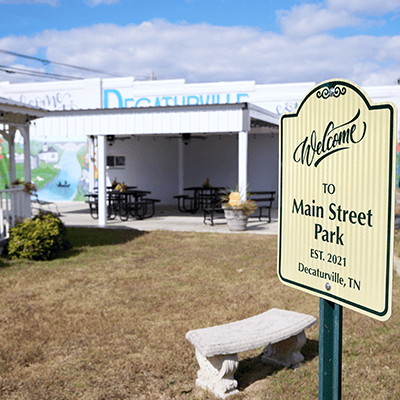 Decatur county main street sign